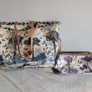 Spartina 449 Ashley River Jet Set Tote and Ditty bag